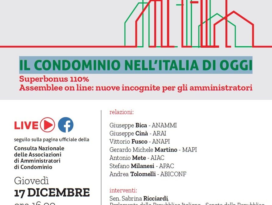 Webinar – IL CONDOMINIO NELL’ITALIA DI OGGI